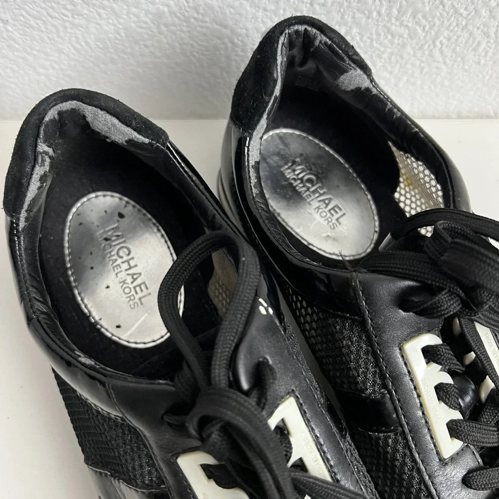 Michael Kors Leather‎ Mesh Sneaker Black Size 9